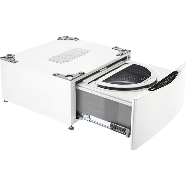 LG - 27" SideKick 1.0 Cu. Ft. 6-Cycle High-Efficiency Pedestal Washer (WD100CW) - White - 3215510032