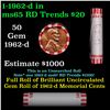 Image 1 : Shotgun Lincoln 1c roll, 1962-d 50 pcs Bank Wrapper.