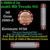 Image 1 : Shotgun Lincoln 1c roll, 1980-d 50 pcs Bank Wrapper.