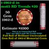 Image 1 : Shotgun Lincoln 1c roll, 1962-d 50 pcs Bank Wrapper.