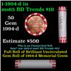 Image 1 : Shotgun Lincoln 1c roll, 1994-d 50 pcs Bank Wrapper.