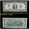 Image 1 : 1976 $2 Green Seal Federal Reserve Note Grades Select CU