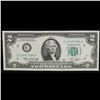 Image 2 : 1976 $2 Green Seal Federal Reserve Note Grades Select CU