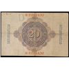 Image 3 : 1910 Germany 20 Mark "Goldmark" Banknote P# 40b Grades vf+