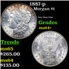 Image 1 : 1887-p Morgan Dollar $1 Grades Choice+ Unc