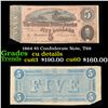 Image 1 : 1864 $5 Confederate Note, T69 Grades Cu details