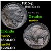 Image 1 : 1915-p Buffalo Nickel 5c Grades Choice+ Unc