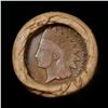 Image 3 : Mixed small cents 1c orig shotgun roll, 1919-d Wheat Cent, 1887 Indian Cent other end, Brinks Wrappe