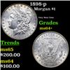 Image 1 : 1898-p Morgan Dollar $1 Grades Choice+ Unc