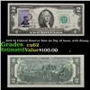 Image 1 : 1976 $2 Federal Reserve Note 1st Day of Issue, with Stamp Grades Select CU