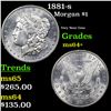 Image 1 : 1881-s Morgan Dollar $1 Grades Choice+ Unc