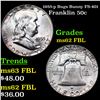 Image 1 : 1955-p Bugs Bunny Franklin Half Dollar FS-401 50c Grades Select Unc FBL
