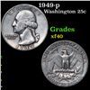 Image 1 : 1949-p Washington Quarter 25c Grades xf