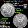 Image 1 : ***Auction Highlight*** 1893-p Morgan Dollar $1 Graded Select+ Unc BY USCG (fc)
