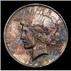 Image 2 : 1923-p Peace Dollar Colorfully Toned $1 Grades GEM Unc