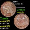 Image 1 : 1897 Indian Cent 1c Grades GEM Unc BN
