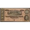Image 2 : 1864 $10 Confederate Note, T68 Grades xf