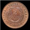 Image 3 : 1864 lg motto Two Cent Piece 2c Graded ms64 rb By SEGS