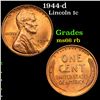 Image 1 : 1944-d Lincoln Cent 1c Grades GEM+ Unc RB