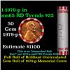 Image 1 : Shotgun Lincoln 1c roll, 1979-p 50 pcs Bank Wrapper.