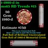 Image 1 : Shotgun Lincoln 1c roll, 1980-d 50 pcs Bank Wrapper.