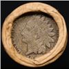 Image 3 : Mixed small cents 1c orig shotgun roll, 1917-s Wheat Cent, 1863 Indian Cent other end, Brinks Wrappe