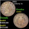 Image 1 : 1911 Liberty Nickel 5c Grades Select+ Unc