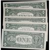 Image 7 : 5x 1969-1993 $1 Federal Reserve Notes, All Different Series, All CU! Grades Brilliant Uncirculated