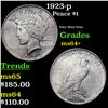 Image 1 : 1923-p Peace Dollar $1 Grades Choice+ Unc