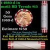 Image 1 : Shotgun Lincoln 1c roll, 1980-d 50 pcs Bank Wrapper.