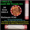 Image 1 : Shotgun Lincoln 1c roll, 1982-d 50 pcs Bank Wrapper.