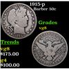Image 1 : 1915-p Barber Half Dollars 50c Grades vg, very good