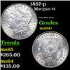 Image 1 : 1887-p Morgan Dollar $1 Grades Choice+ Unc