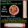 Image 1 : Shotgun Lincoln 1c roll, 1981-p 50 pcs Vintage Bank Wrapper.