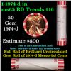 Image 1 : Shotgun Lincoln 1c roll, 1974-d 50 pcs Bank Wrapper.