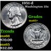 Image 1 : 1951-d Washington Quarter 25c Grades GEM+ Unc