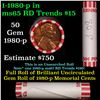 Image 1 : Shotgun Lincoln 1c roll, 1980-p 50 pcs Bank Wrapper.
