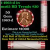 Image 1 : Shotgun Lincoln 1c roll, 1963-d 50 pcs Bank Wrapper.
