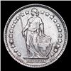Image 2 : 1943B Switzerland 1/2 Franc 1/2f KM# 23 Grades Select Unc
