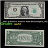 Image 1 : 1963 $1 Federal Reserve Note (Philadelphia, PA) Grades Choice AU/BU Slider