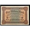 Image 2 : 1923 Germany Weimar Republic 1 Million Marks Post-WWI Hyperinflation Banknote 2nd Issue, P# 86a Grad
