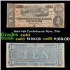 Image 1 : 1864 $10 Confederate Note, T68 Grades Select CU