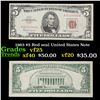 Image 1 : 1963 $5 Red seal United States Note Grades vf+