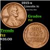 Image 1 : 1915-s Lincoln Cent 1c Grades f, fine