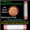 Image 1 : Shotgun Lincoln 1c roll, 1968-s 50 pcs Bank Wrapper.