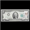 Image 2 : 1976 $2 Federal Reserve Note 1st Day of Issue, with Stamp Grades Choice AU/BU Slider