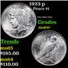 Image 1 : 1923-p Peace Dollar $1 Grades Choice+ Unc