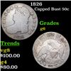 Image 1 : 1826 Capped Bust Half Dollar 50c Grades g+