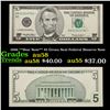Image 1 : 1999 **Star Note** $5 Green Seal Federal Reserve Note Grades Choice AU/BU Slider