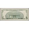 Image 3 : 1999 **Star Note** $5 Green Seal Federal Reserve Note Grades Choice AU/BU Slider